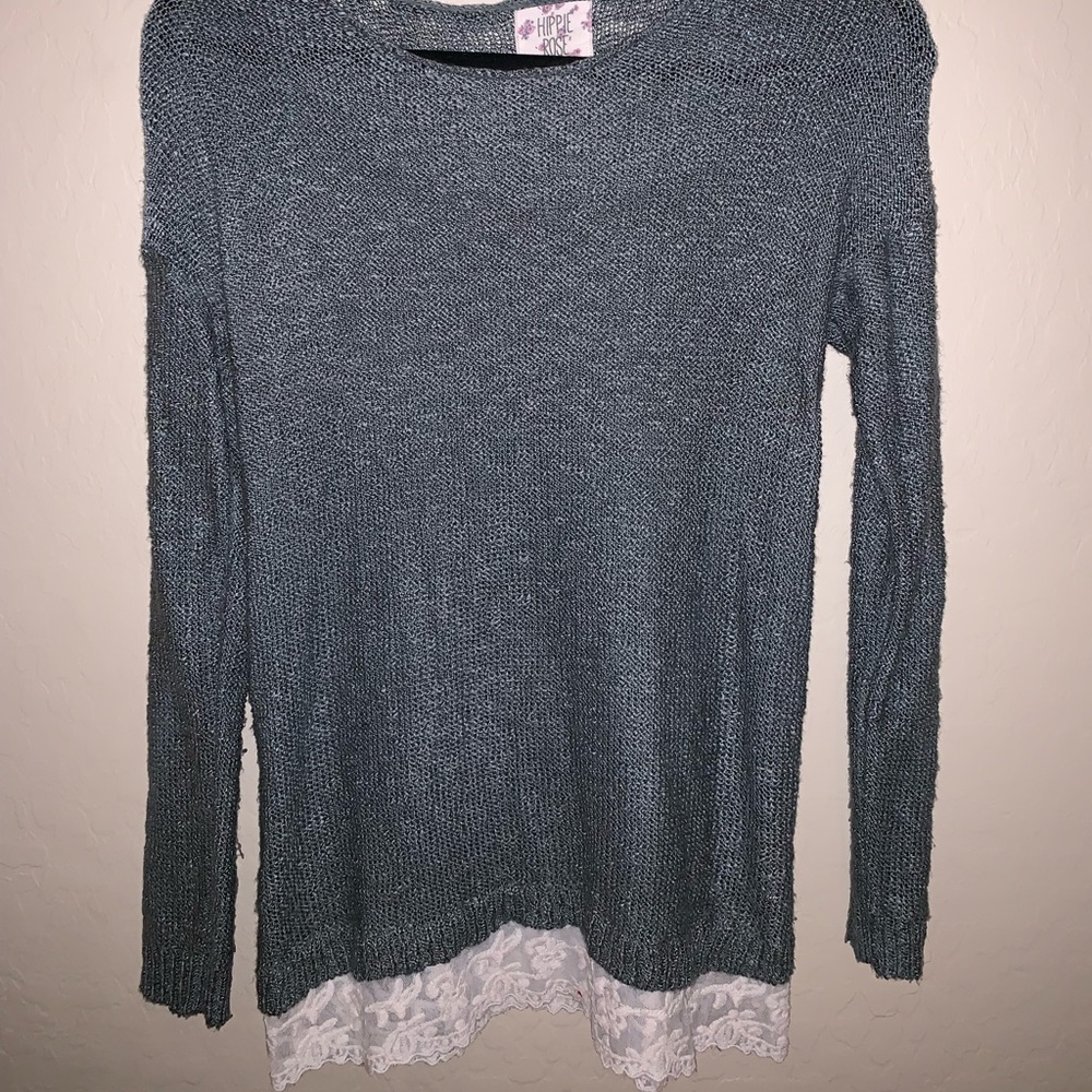 green knitted sweater!